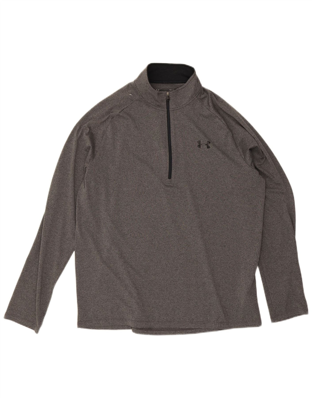 Under Armour Hombre Zip Neck Jersey Chándal Top Grande Poliéster Gris