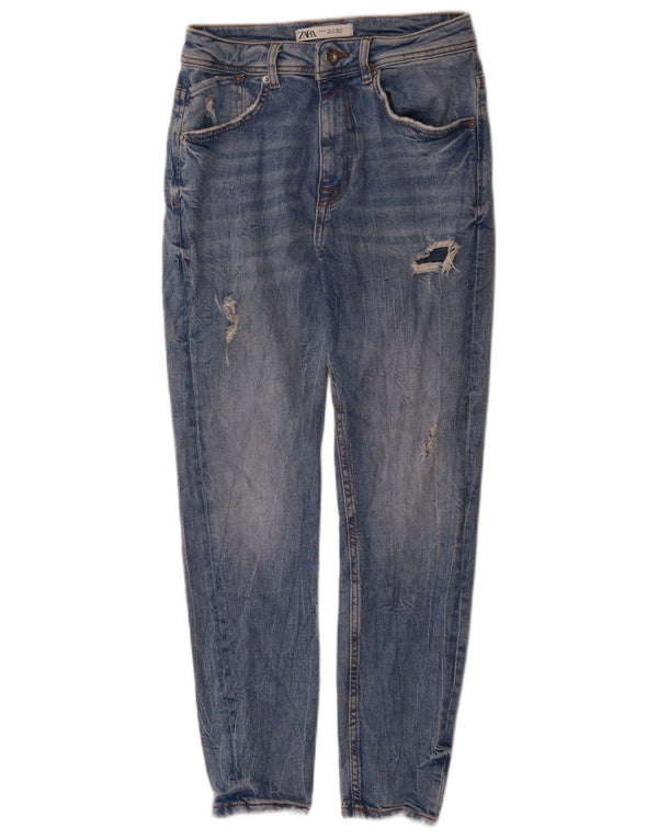 Zara Jeans ajustados desgastados para hombre EU 36 XS W29 L27 Algodón azul