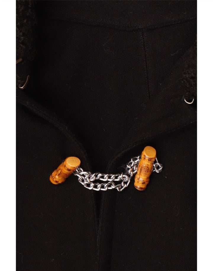 Vintage Mujer Poncho Abrigo Un Tamaño Negro