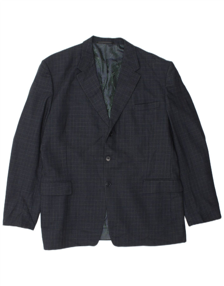 Paul Smith Chaqueta tipo blazer de 3 botones para hombre Reino Unido 40 Grande Lana a cuadros azul marino