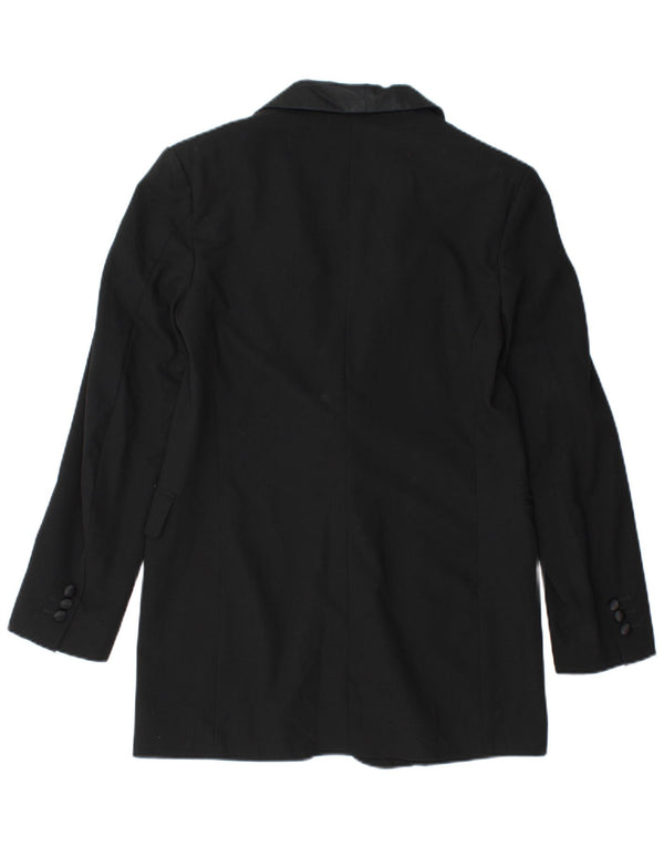 Alberto Biani Chaqueta tipo blazer con 1 botón para mujer IT 42 Medium Black