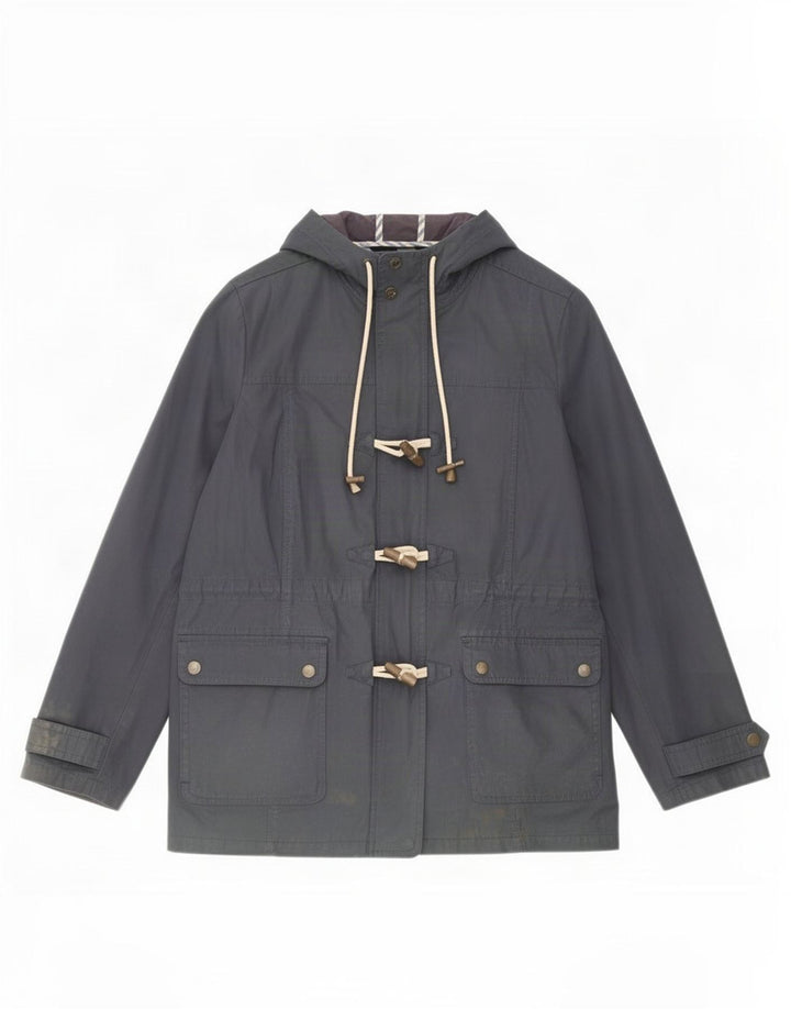 Chaqueta de algodón encerado con capucha para mujer Fat Face UK 40 Mediano Azul marino Poliéster
