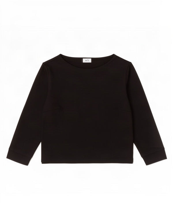 Marks & Spencer Top corto con autógrafo para mujer, manga 3/4, UK 8 Small, negro