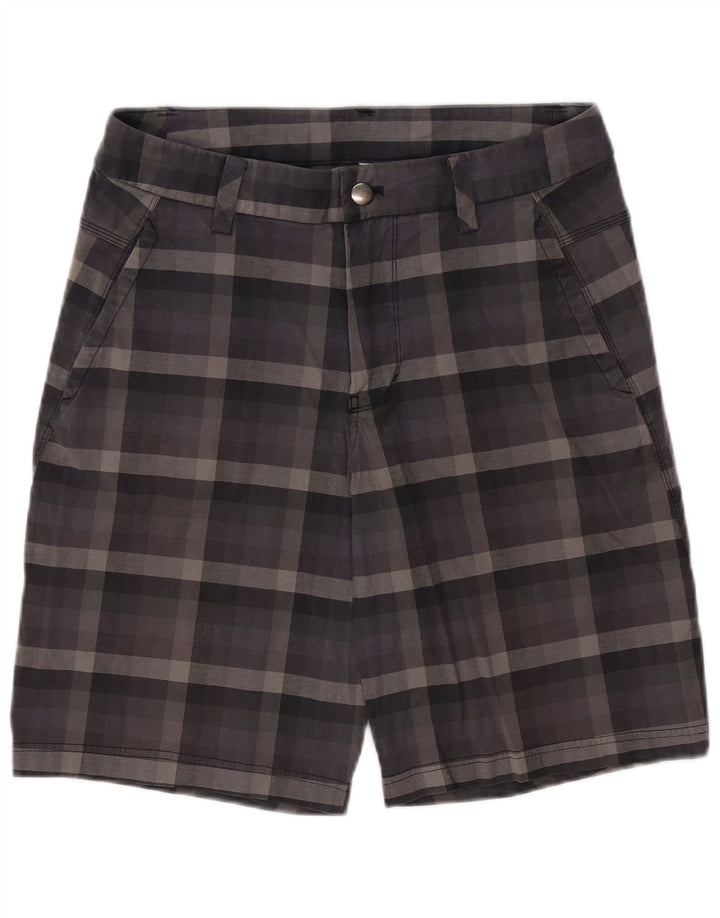 Lululemon Pantalones cortos chinos para hombre W32 Algodón a cuadros gris grande