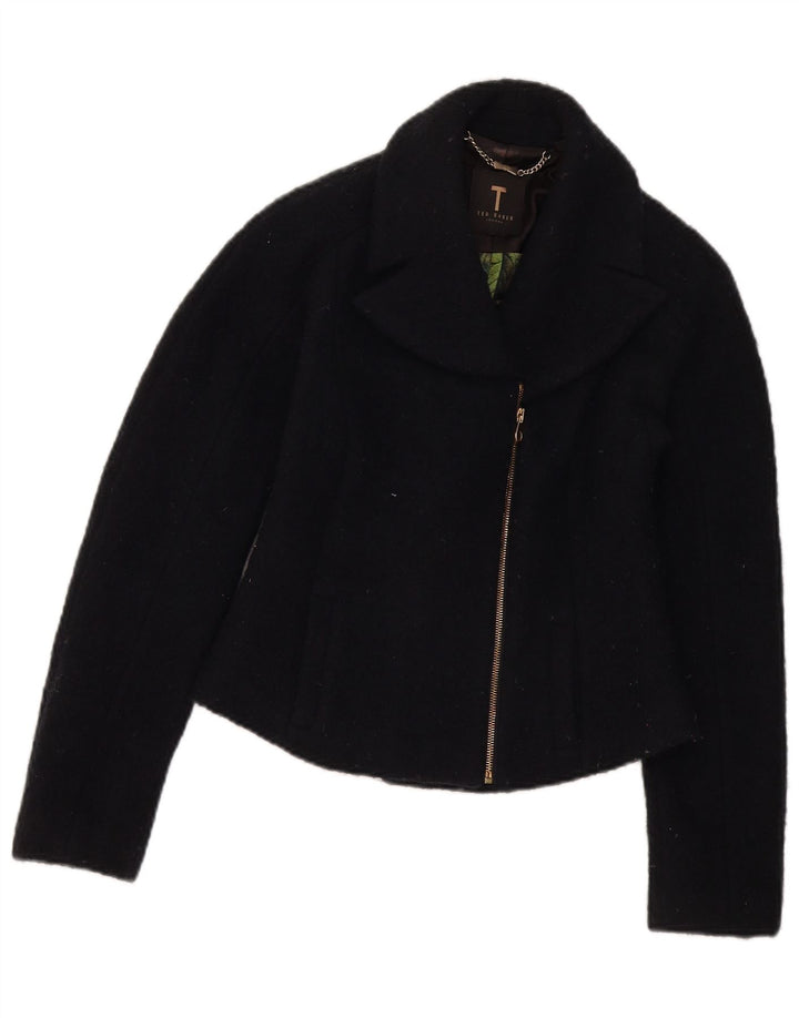 Ted Baker Chaqueta Bolero para Mujer UK 8 Small Lana Negra