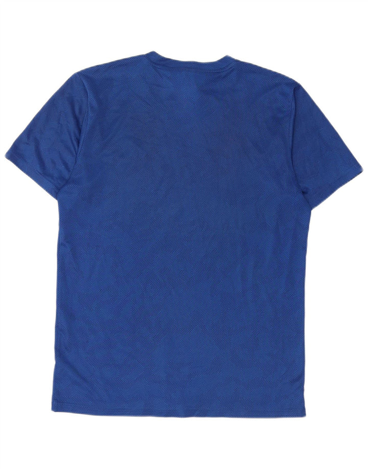 Adidas Mujer Climalite Camiseta Top Pequeño Azul Geométrico Poliéster