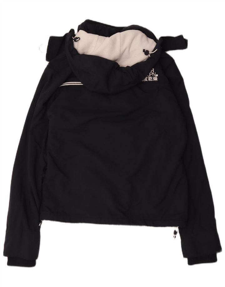 Superdry Chaqueta cortavientos con capucha para mujer Reino Unido 46 Grande Poliéster azul marino