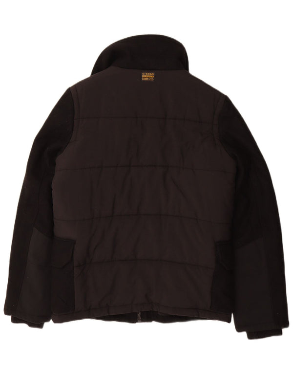 G-Star Mens Graphic Quilted Jacket UK 36 Small Lana Negra