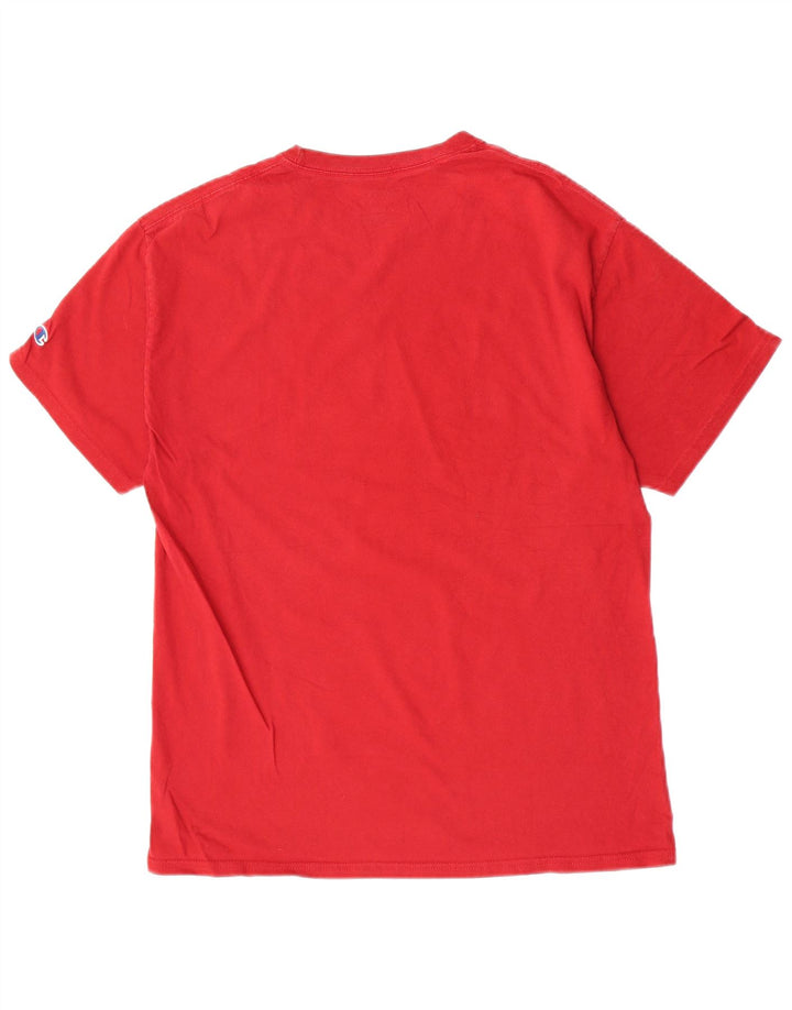 Champion Camiseta Gráfica Para Hombre Top Grande De Algodón Rojo