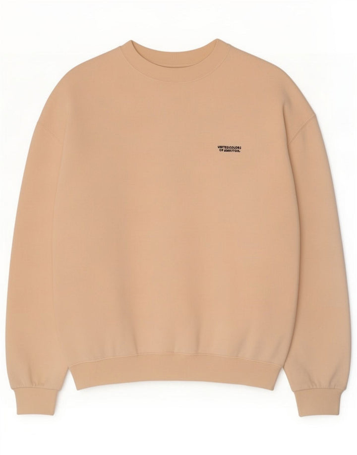 Benetton Sudadera Jersey Hombre Large Beige