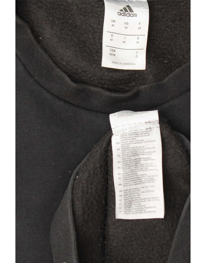 Adidas Hombre Sudadera Gráfica Jumper Medium Negro Algodón