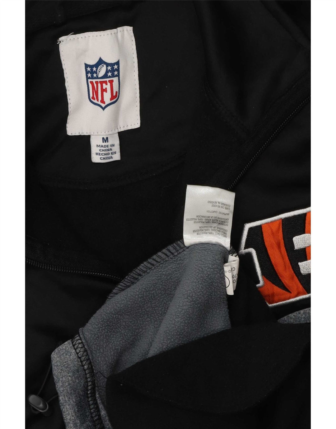 NFL Cincinnati Bengals - Sudadera con gráfico para hombre, talla mediana, color negro