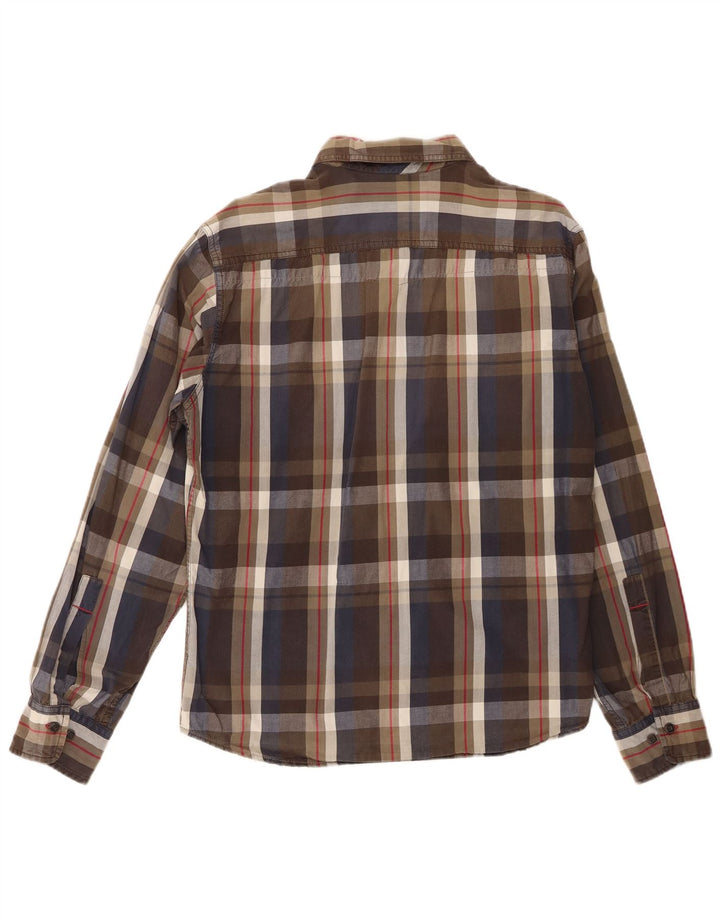 Marlboro Classics Camisa de corte regular para hombre Algodón a cuadros marrón grande