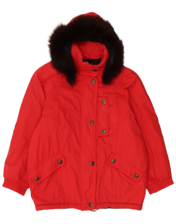 MC Ross Chaqueta cortavientos extragrande con capucha para mujer IT 40 Small Red