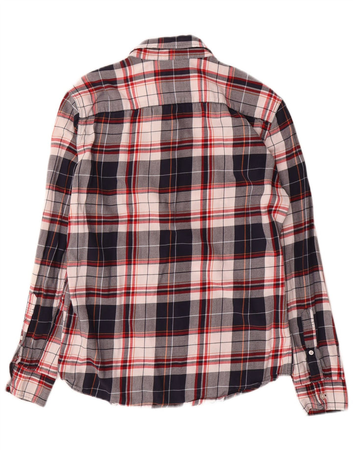 Camisa Jack Wills Hombre Slim Fit Algodón A Cuadros Azul Marino Pequeño
