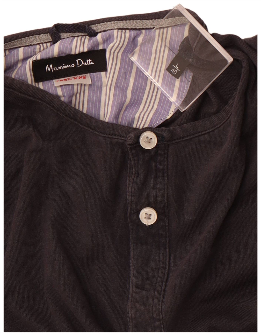 MASSIMO DUTTI Camiseta Hombre Top Grande Azul Marino