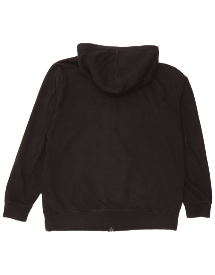 Vans Hombre Zip Sudadera Con Capucha Suéter Mediano Negro Algodón
