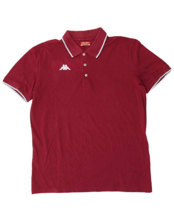 Kappa Polo Hombre XL Borgoña Algodón