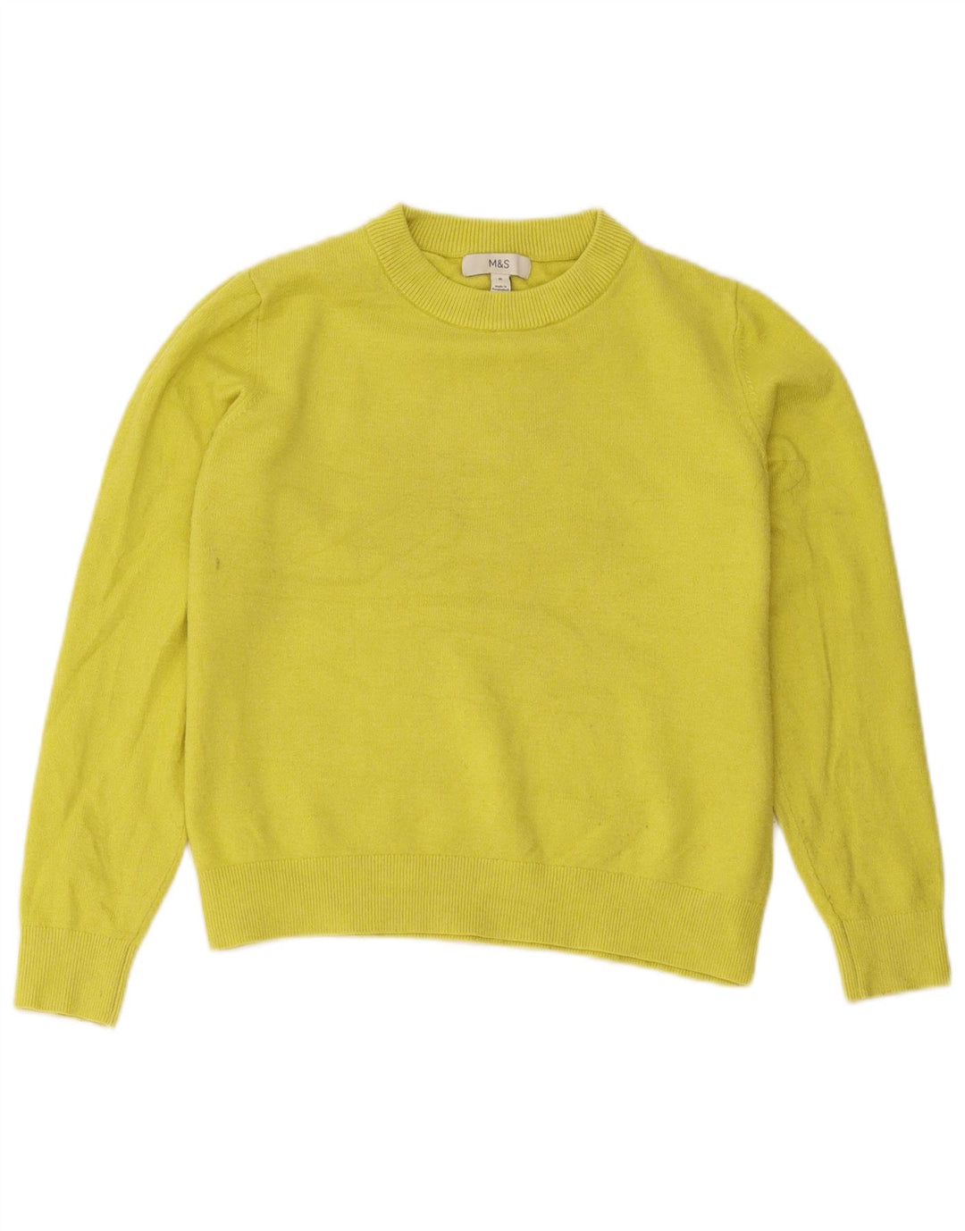 Marks & Spencer - Jersey de cuello redondo para mujer, talla 40, color amarillo mediano