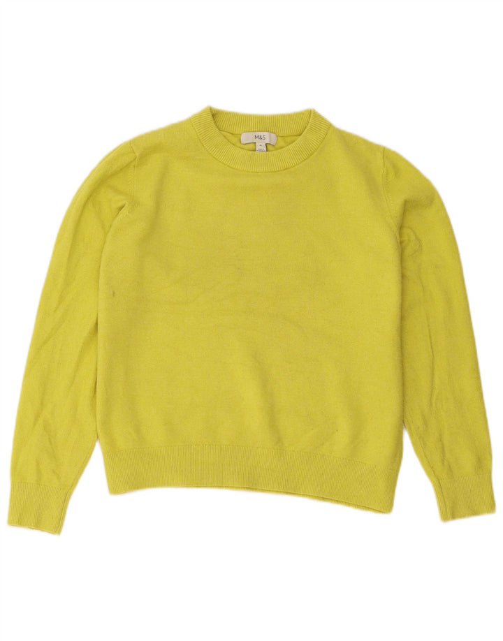 Marks & Spencer - Jersey de cuello redondo para mujer, talla 40, color amarillo mediano