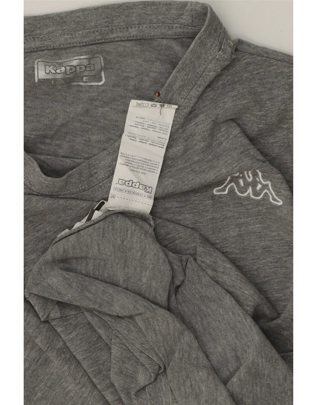 Camiseta Kappa Hombre Top Grande Gris Algodón