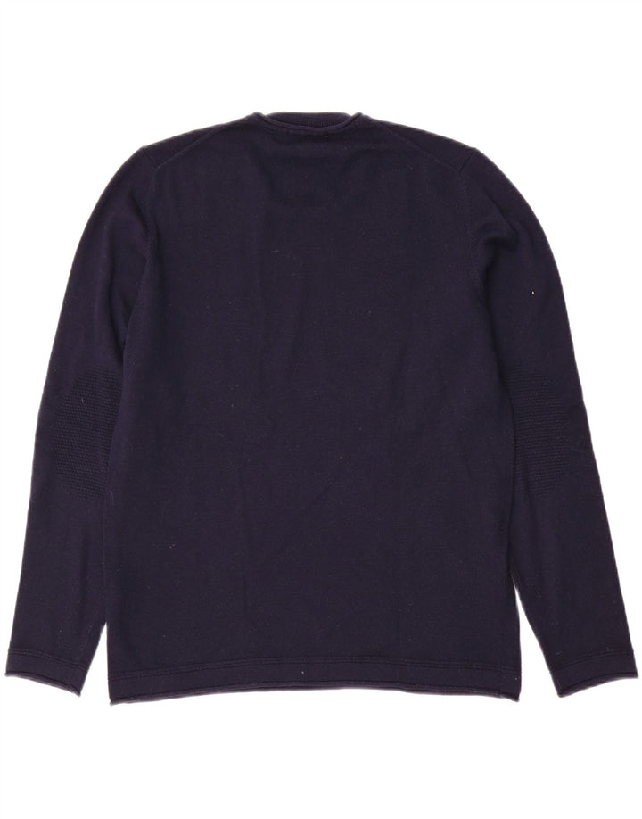 Liu Jo Jersey con cuello redondo para hombre, talla pequeña, azul marino