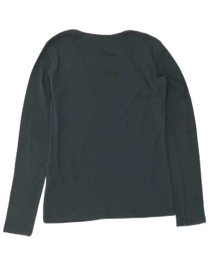 Max & Co. Top gráfico para mujer de manga larga UK 42 Algodón verde medio