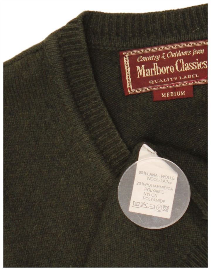 Marlboro Classics - Chaleco para hombre, camiseta sin mangas, lana caqui mediana