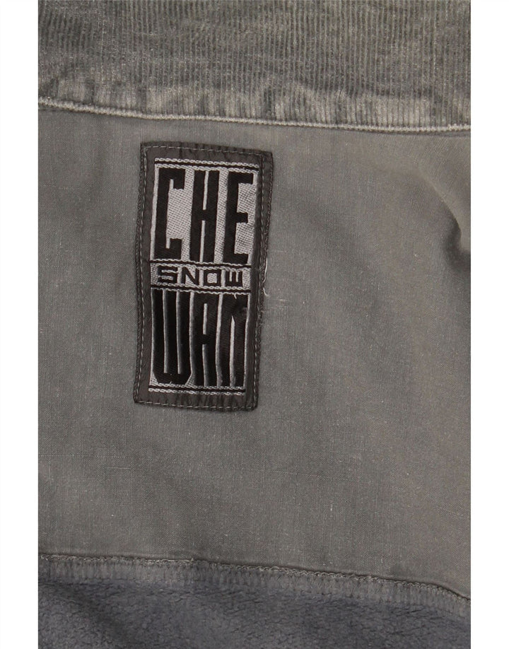 Chewan Hombre Polo Cuello Sudadera Jumper XL Gris Geométrico