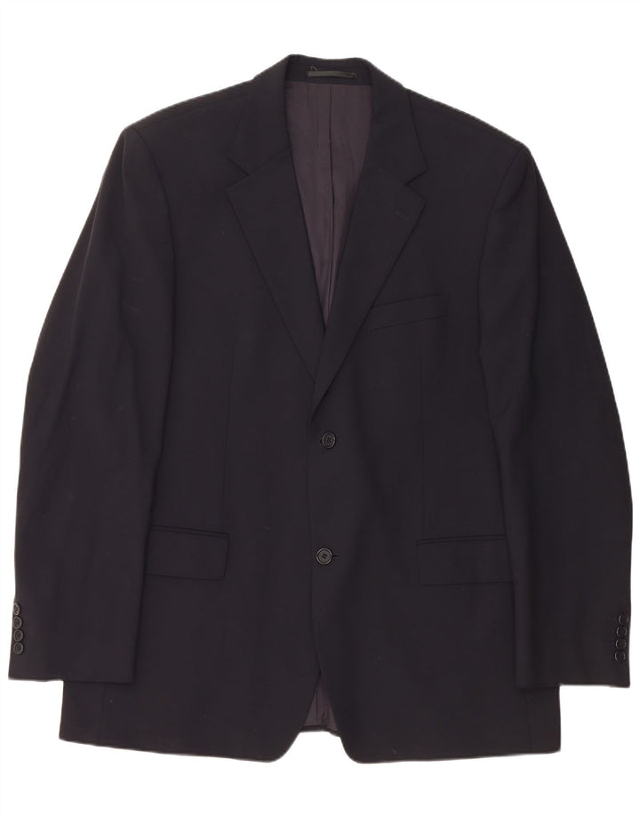 Hugo Boss Chaqueta tipo blazer de 2 botones para hombre EU 54 2XL Lana virgen azul marino