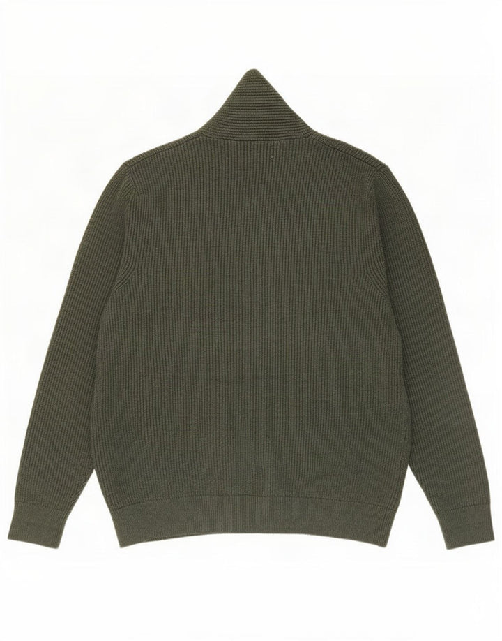 Marks & Spencer Suéter tipo cárdigan para hombre 2XL Poliéster verde