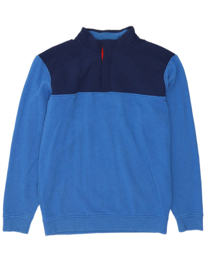 VINEYARD VINES Sudadera con cuello y botones para hombre Jumper Azul medio Colorblock