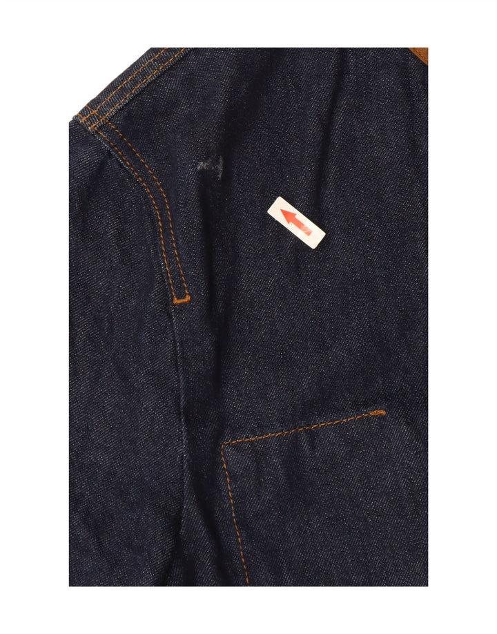 Zara Hombre Chaqueta Vaquera UK 38 Medium Azul Marino Algodón