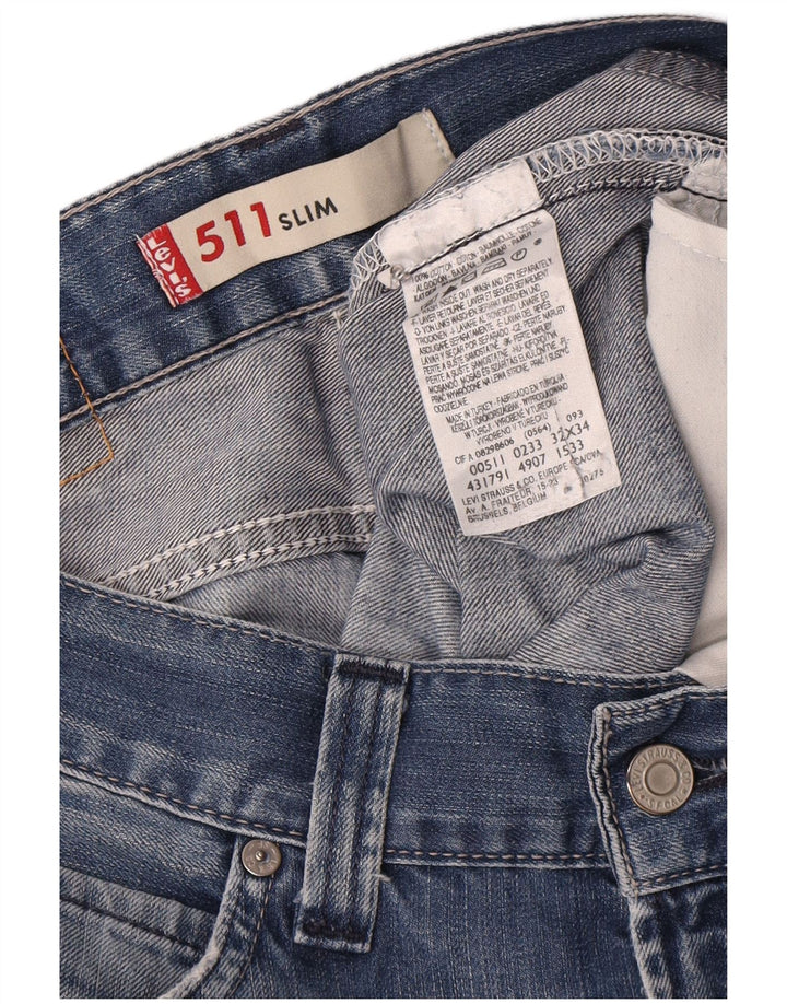 Levi's Hombre 511 Slim Jeans W32 L34 Algodón Azul