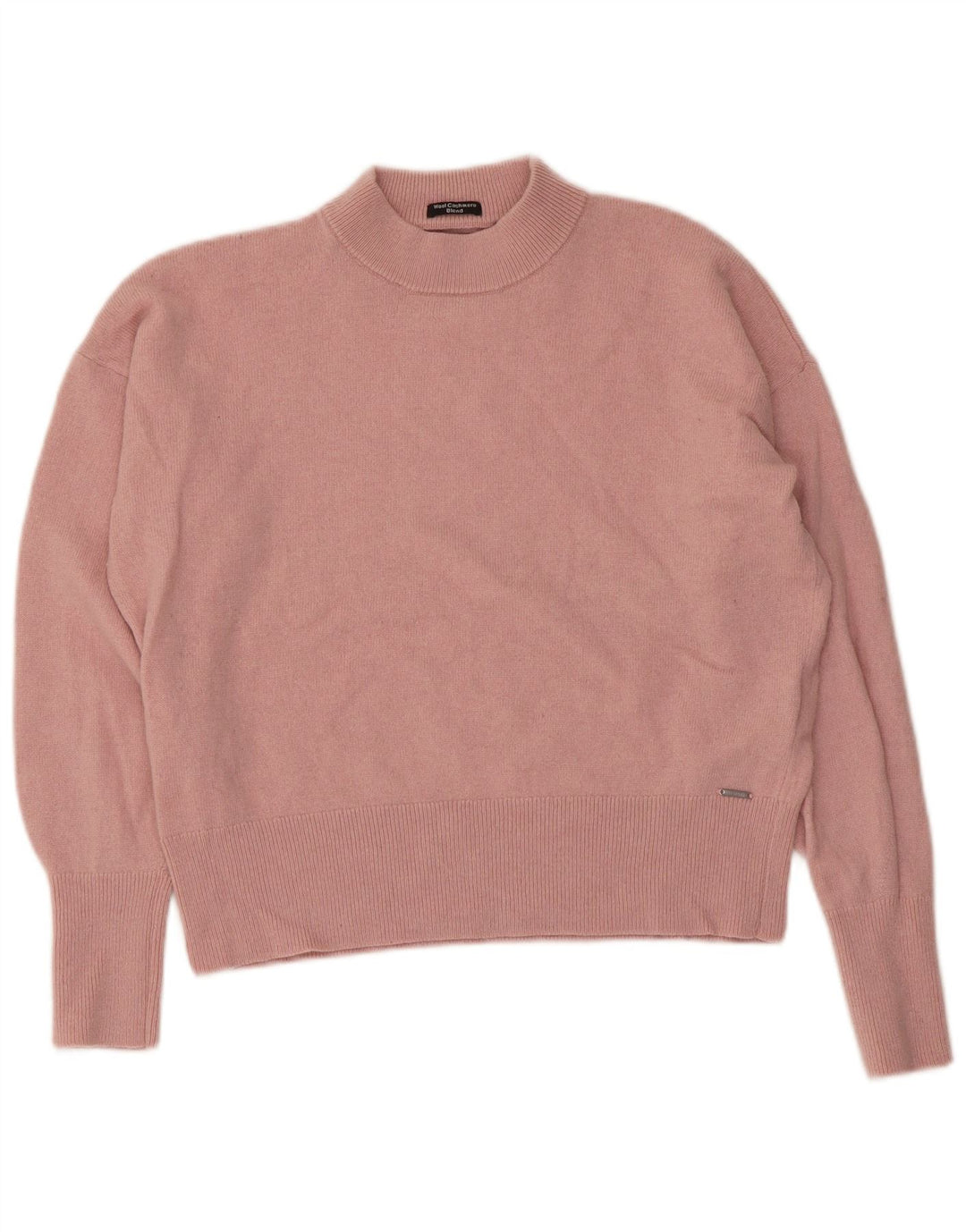 Superdry Jersey Corto Extragrande con Cuello Alto para Mujer UK 8 Small Rosa