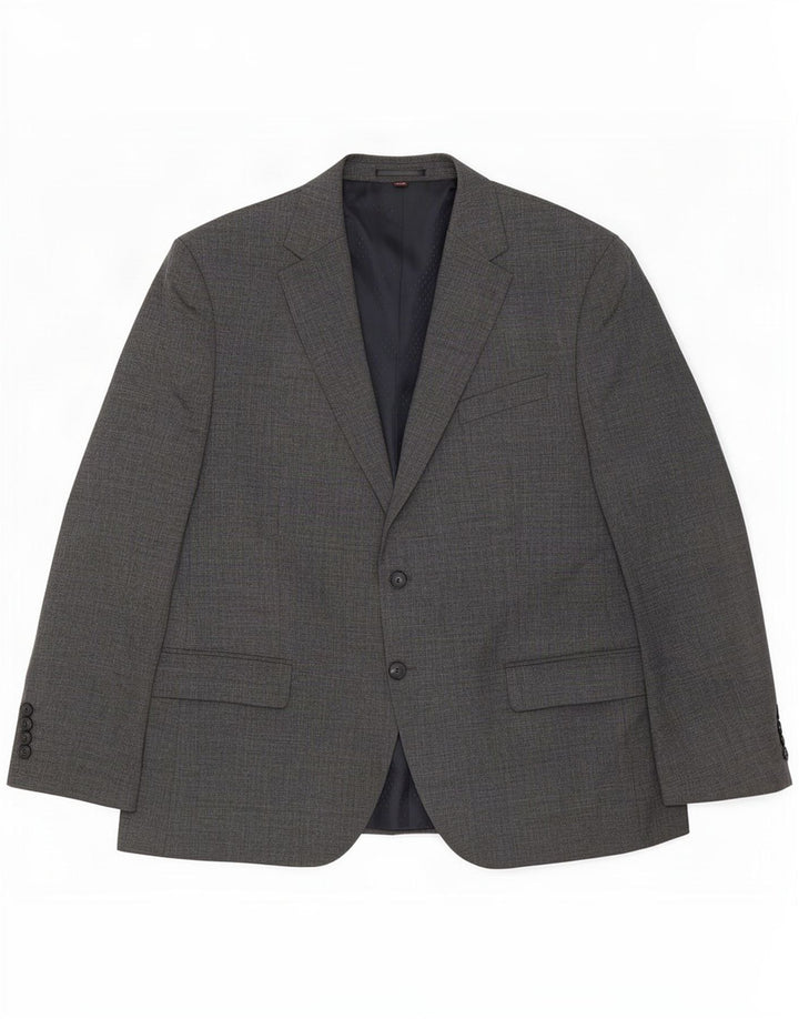 Marks & Spencer Chaqueta Blazer de 2 Botones para Hombre Talla 44 2XL Gris Lana Nueva
