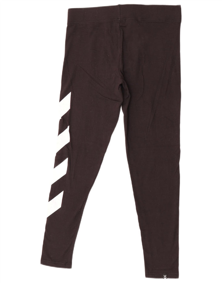 Hummel Leggings gráficos para mujer UK 44 Mediano Negro Colorblock Algodón