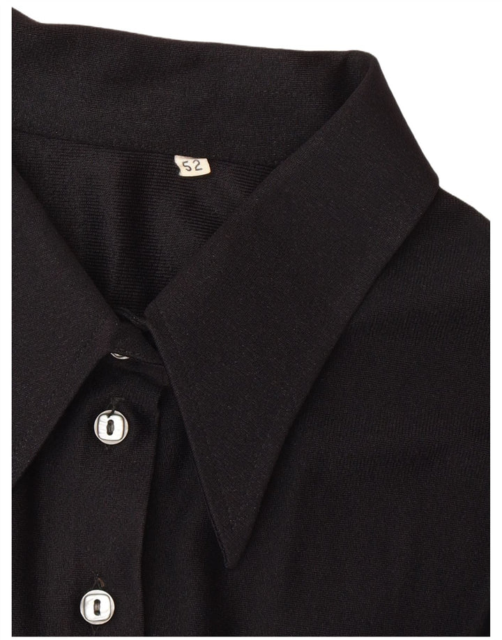 Blusa vintage para mujer IT 52 2XL Negro