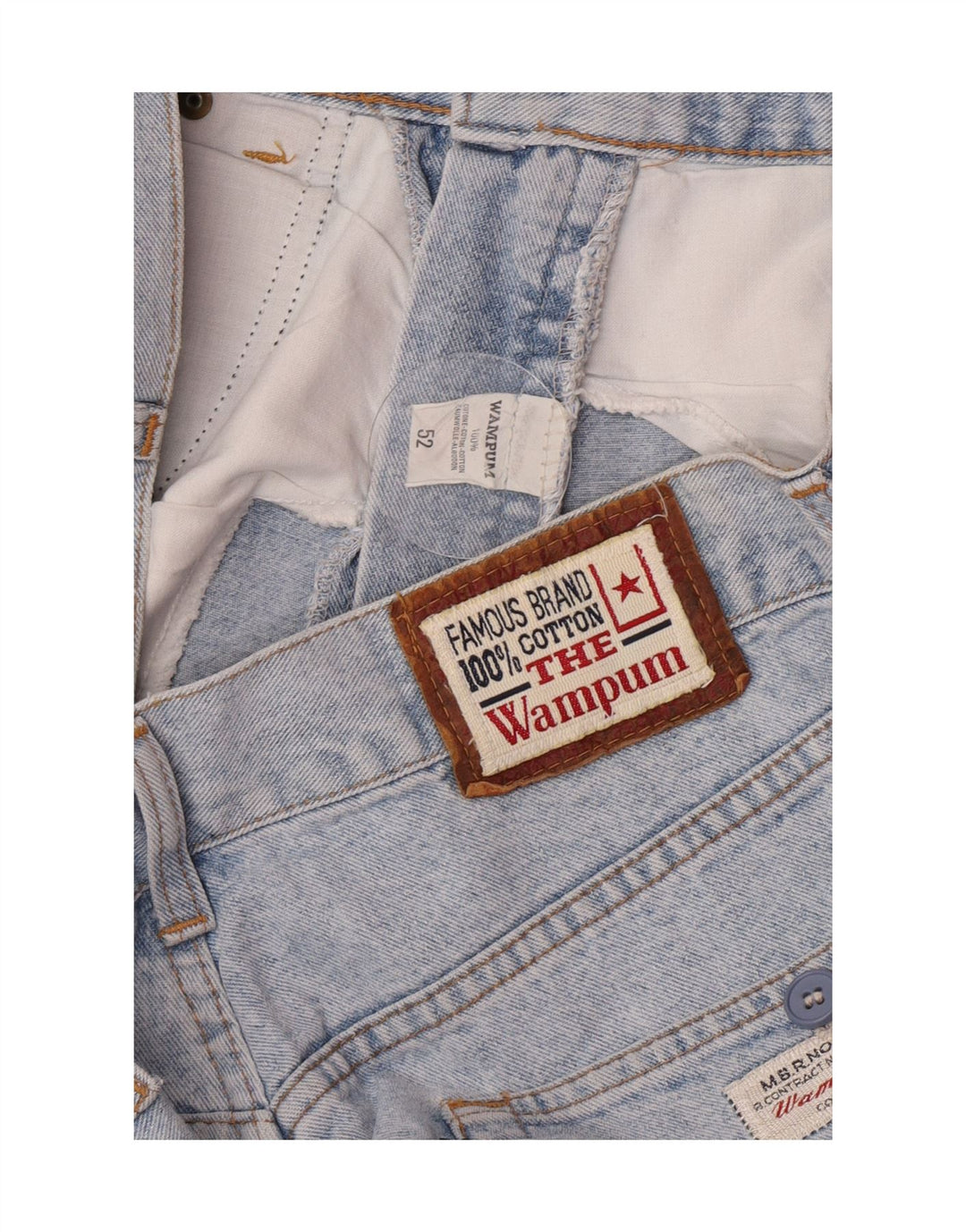 Vaqueros rectos para hombre Wampum W34 L29 Algodón azul
