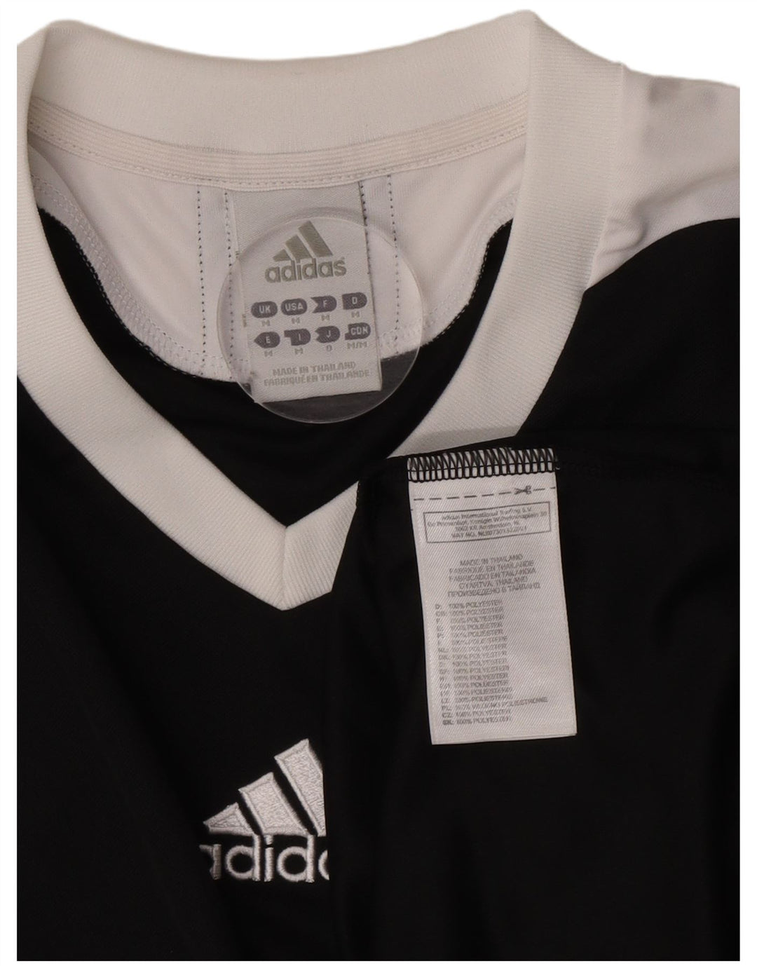 Adidas Hombre Climalite Camiseta Top Medio Negro Colorblock Poliéster