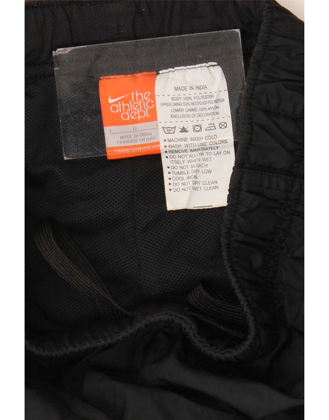Nike - Pantalón de chándal para hombre, talla grande, poliéster negro