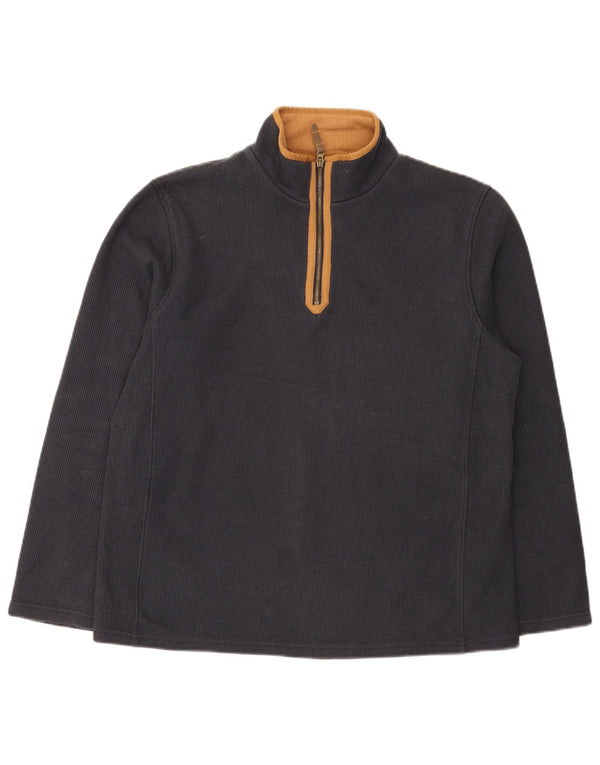Mountain Warehouse Sudadera con Cuello Y Cremallera para Hombre Jersey Grande De Algodón Azul Marino