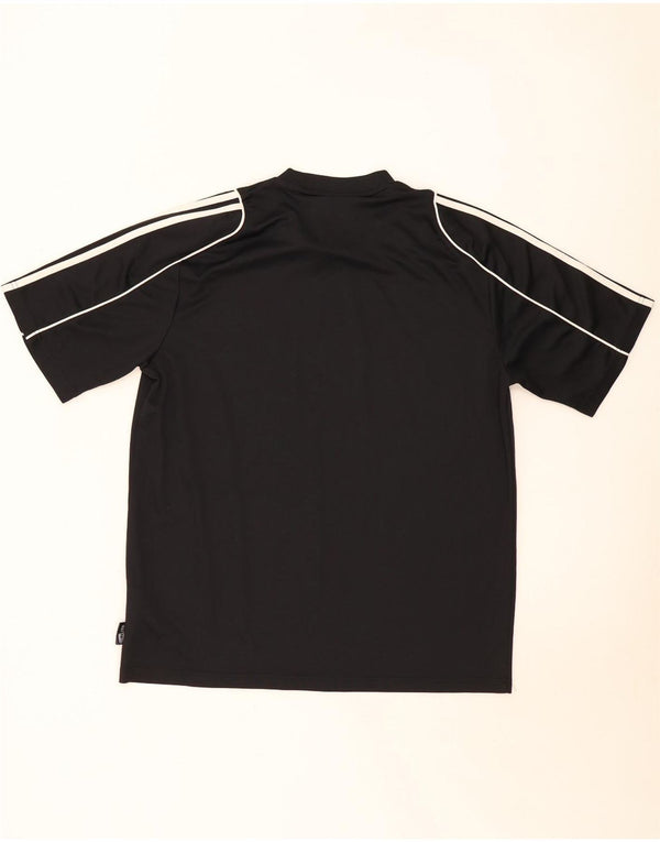 Adidas Mens Climalite Camiseta Top Grande Poliéster Negro