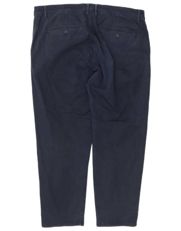 Zara Mens Pegged Chino Pantalones EU 44 Large W34 L28 Azul Marino