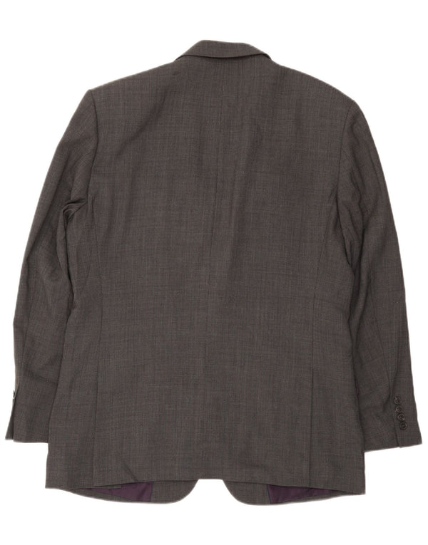 Marks & Spencer Chaqueta tipo blazer de corte regular con 2 botones para hombre UK 42 Large Grey