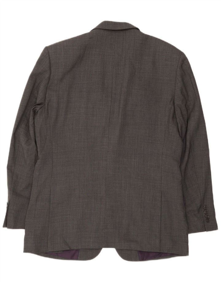 Marks & Spencer Chaqueta tipo blazer de corte regular con 2 botones para hombre UK 42 Large Grey