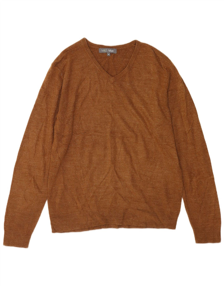 Marks & Spencer Suéter con Cuello en V para Hombre Acrílico Marrón Medio