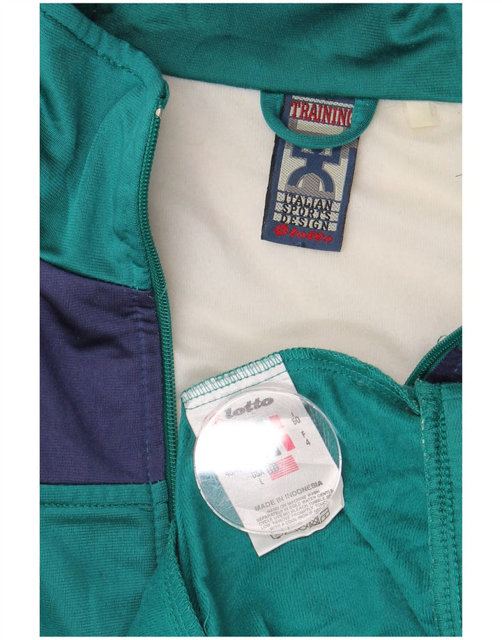 LOTTO Chaqueta de chándal para hombre UK 40/42 Large Turquesa Colorblock