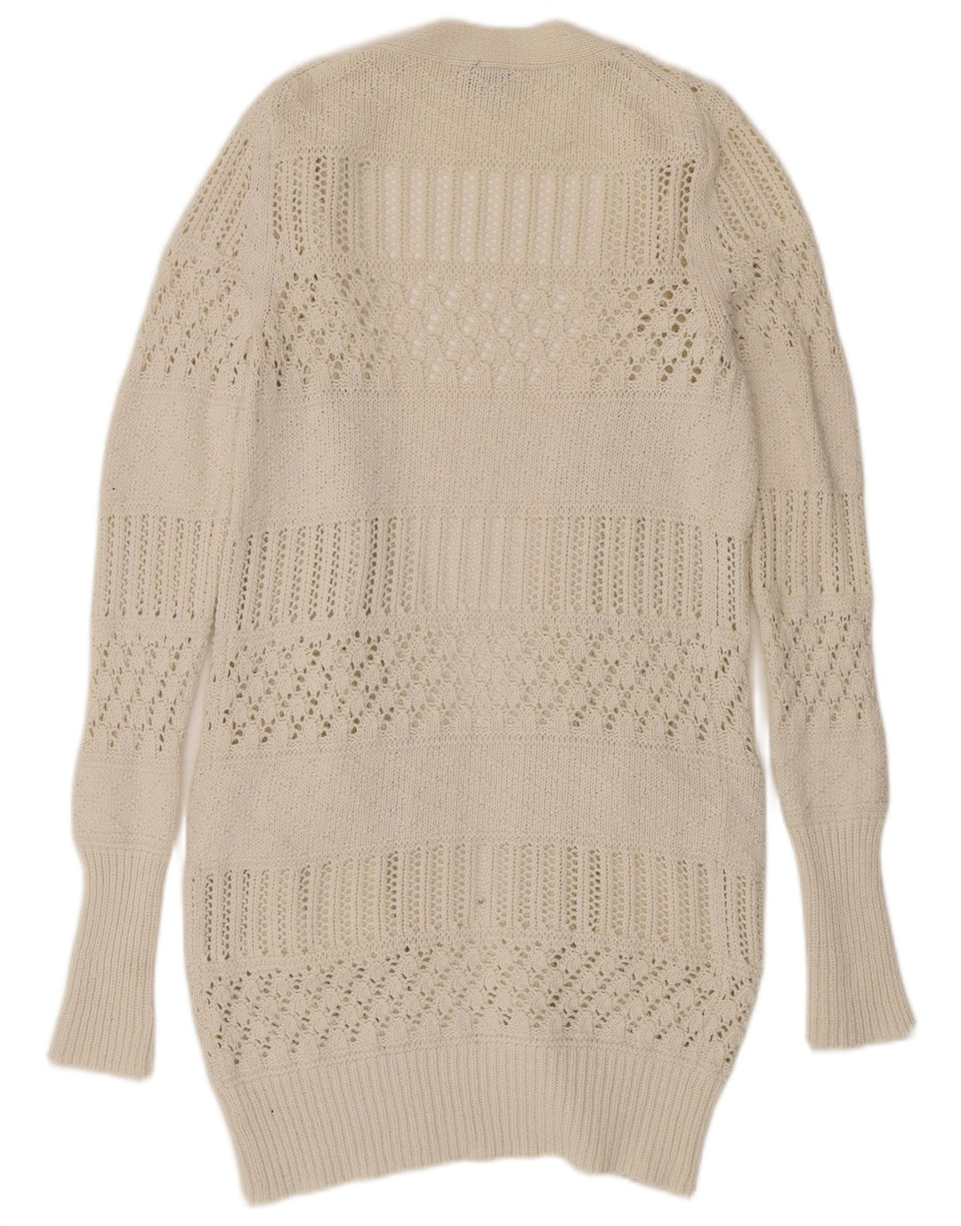 Gap - Cárdigan abierto largo para mujer, talla 40, algodón blanco mediano