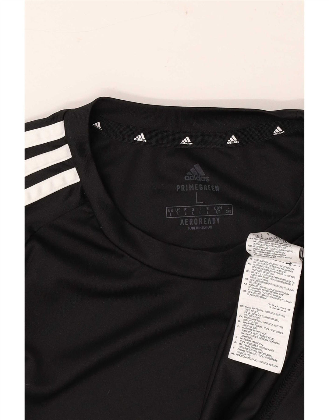 Adidas Hombre Aeroready Camiseta Top Grande Poliéster Negro